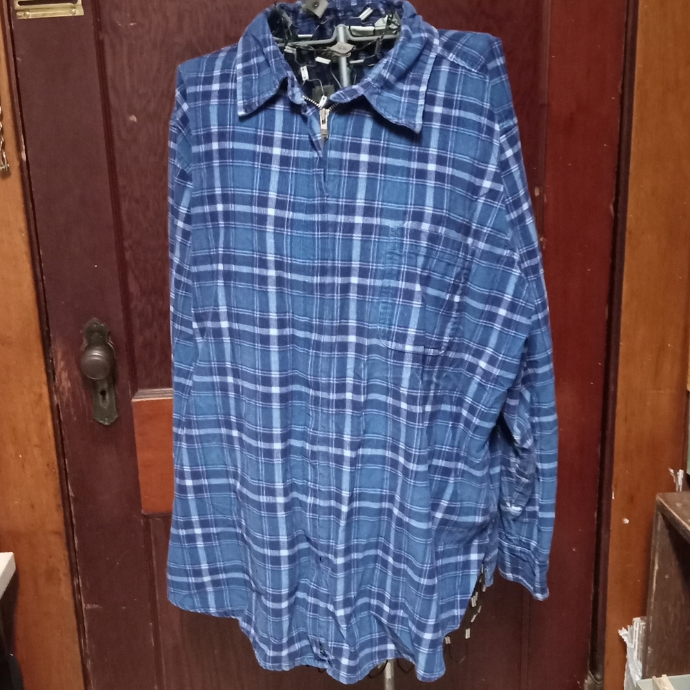 Vintage womens Faded Glory 100% cotton flannel zipup shirt jacket 26W 28…